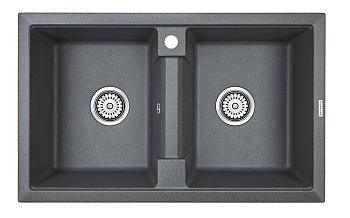 Кухонная мойка Paulmark TANDEM 80/2 PM238150-DG 81х50 цвет графит